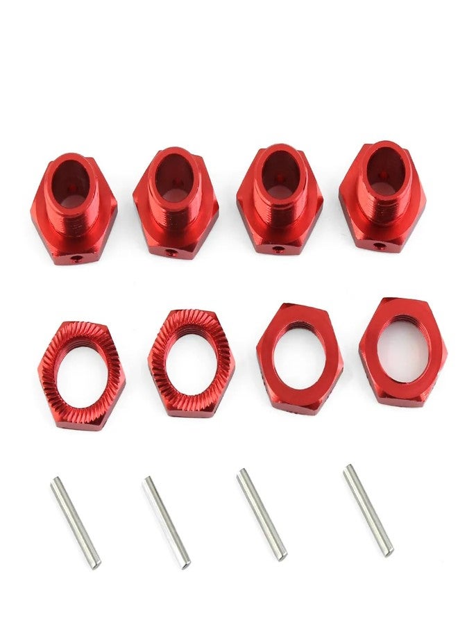 UURCSKY Aluminum 17mm Hex Wheel Nuts Adapter for Arrma 6s BLX Infraction Limitless Mojave Typhon hopups Upgrade Parts 4 pcs/Set(Red) - Image 5